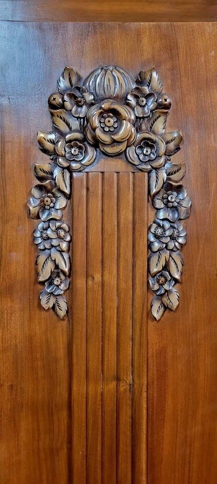 Art Deco period walnut armoire circa 1920-1940