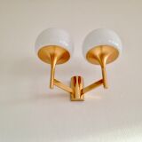 Double gold wall lamp by the Maison Sciolari  1970