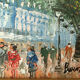 Paris Vue du Moulin Rouge, boulevard Clichy et Sacré-Coeur Huile sur toile signée