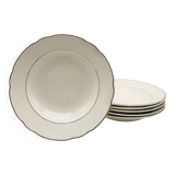 6 Antique soup plates stamped “Villeroy & Boch”.