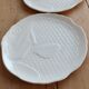 2 fish plates barbotine Salins white decor