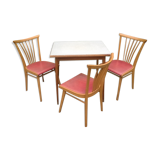 Table and chairs kitchen years 60