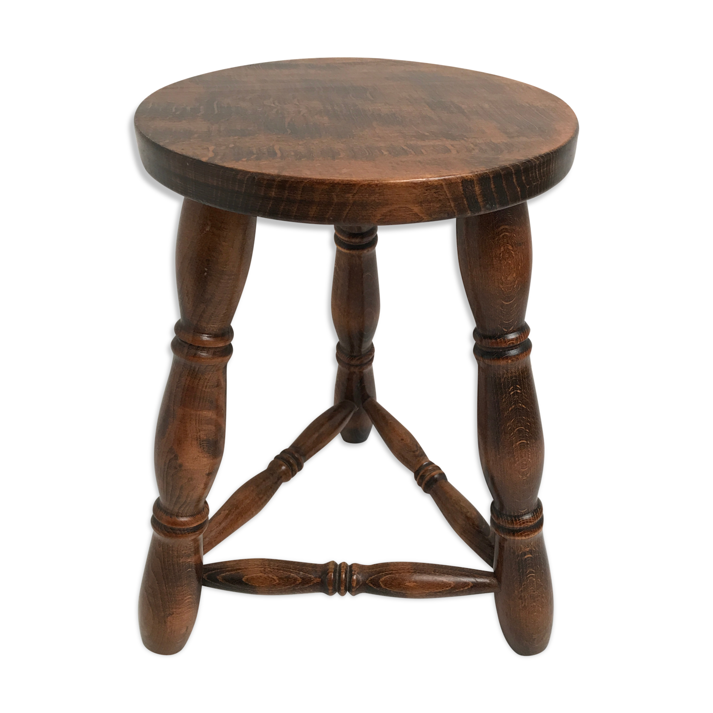 Tabouret en boispied tripode