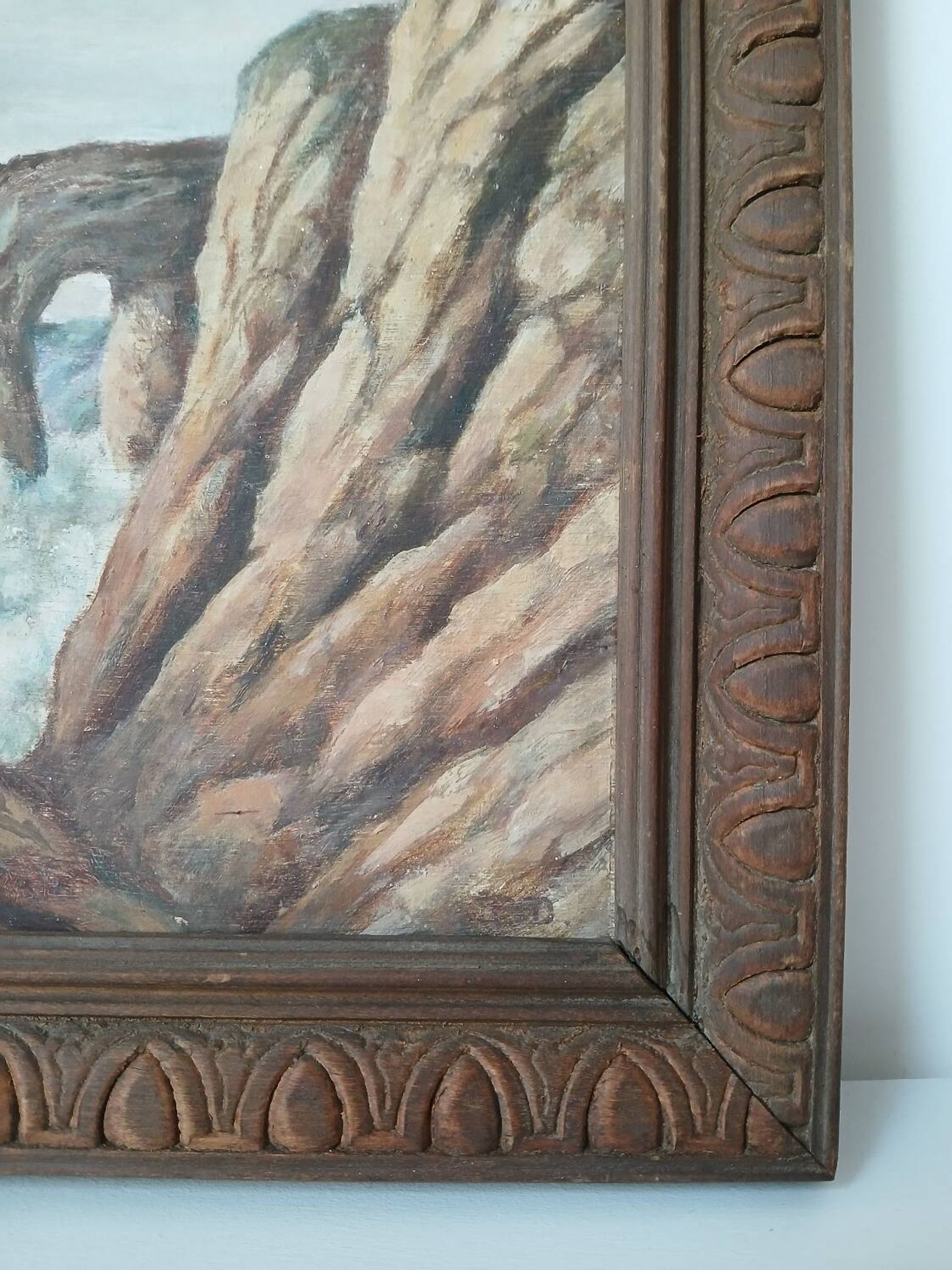 Painting on wood "seaside"