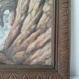 Painting on wood "seaside"