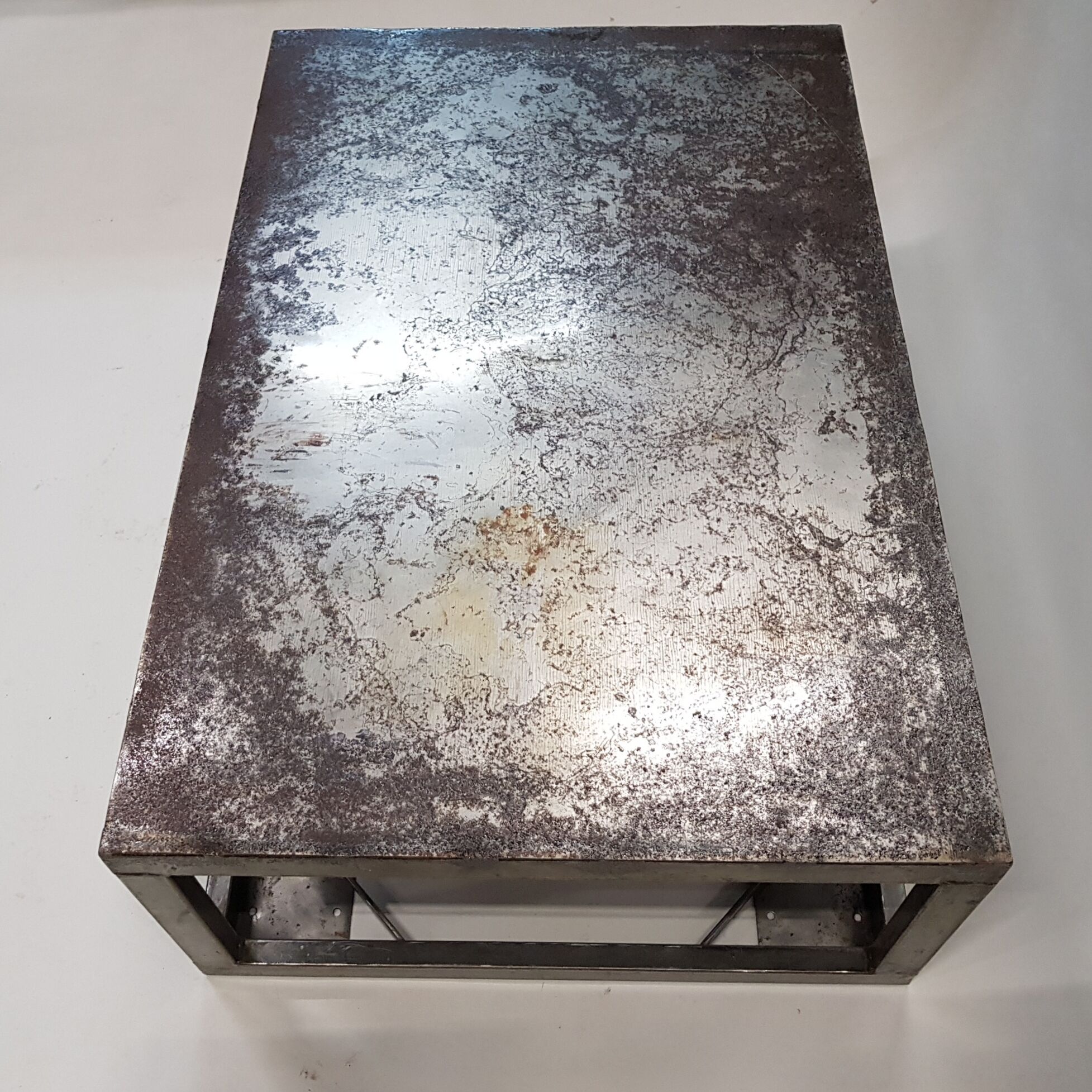 Industrial metal coffee table
