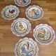 Set of 6 Breton plates