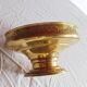 Fruit bowl, basket on foot, compote dish in embossed brass.