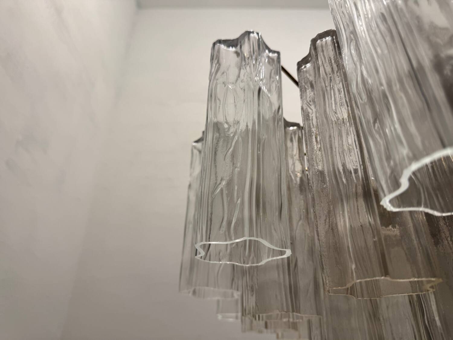 Chandelier en verre de Murano Tronchi des années 1970