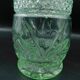 Green pressed-moulded crystal vase