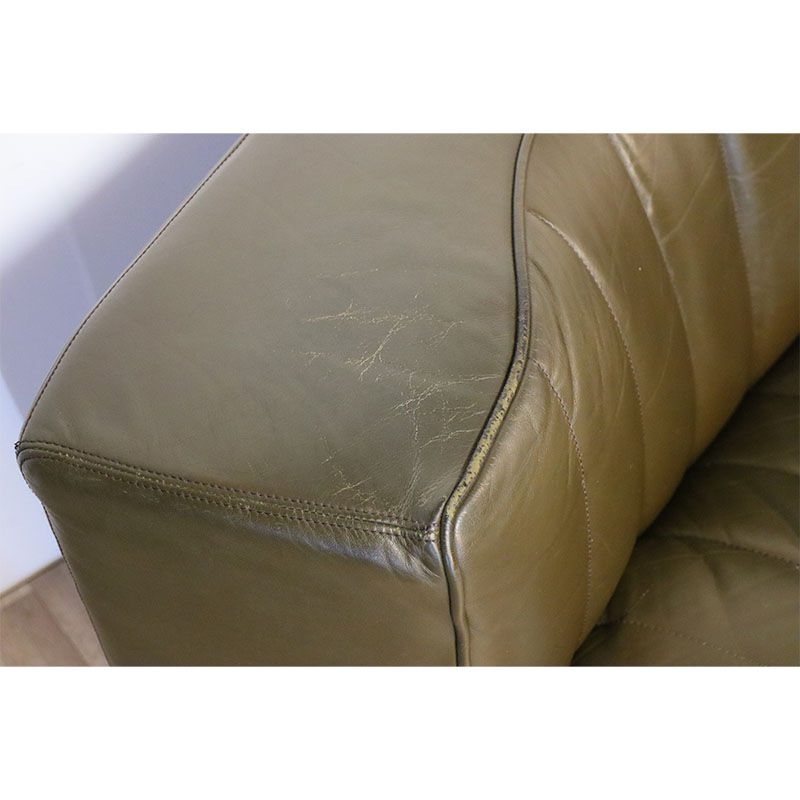 Modular vintage leather sofa by Tito Agnoli for Mobilier International 1970