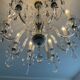 Ancien Lustre en cristal de Bohème 8 bras