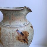 Very large pitcher / ceramic pitcher / glazed pottery 60s-70s signed