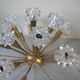 Old "sputnik" chandelier 15 lights plastic/resin diamond tip 60's design lighting
