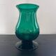 Bubbled glass fir green tealight holder