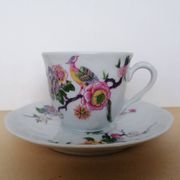 Bernardaud coffee service Limoges birds flowers