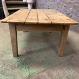 Low farm table in raw oak