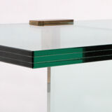 Glass side table design by Peter Ghyczy Model T30, 1970
