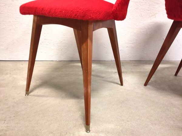 Paire de chaises tonneau ''moumoute