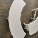 Pair of benches in white fir