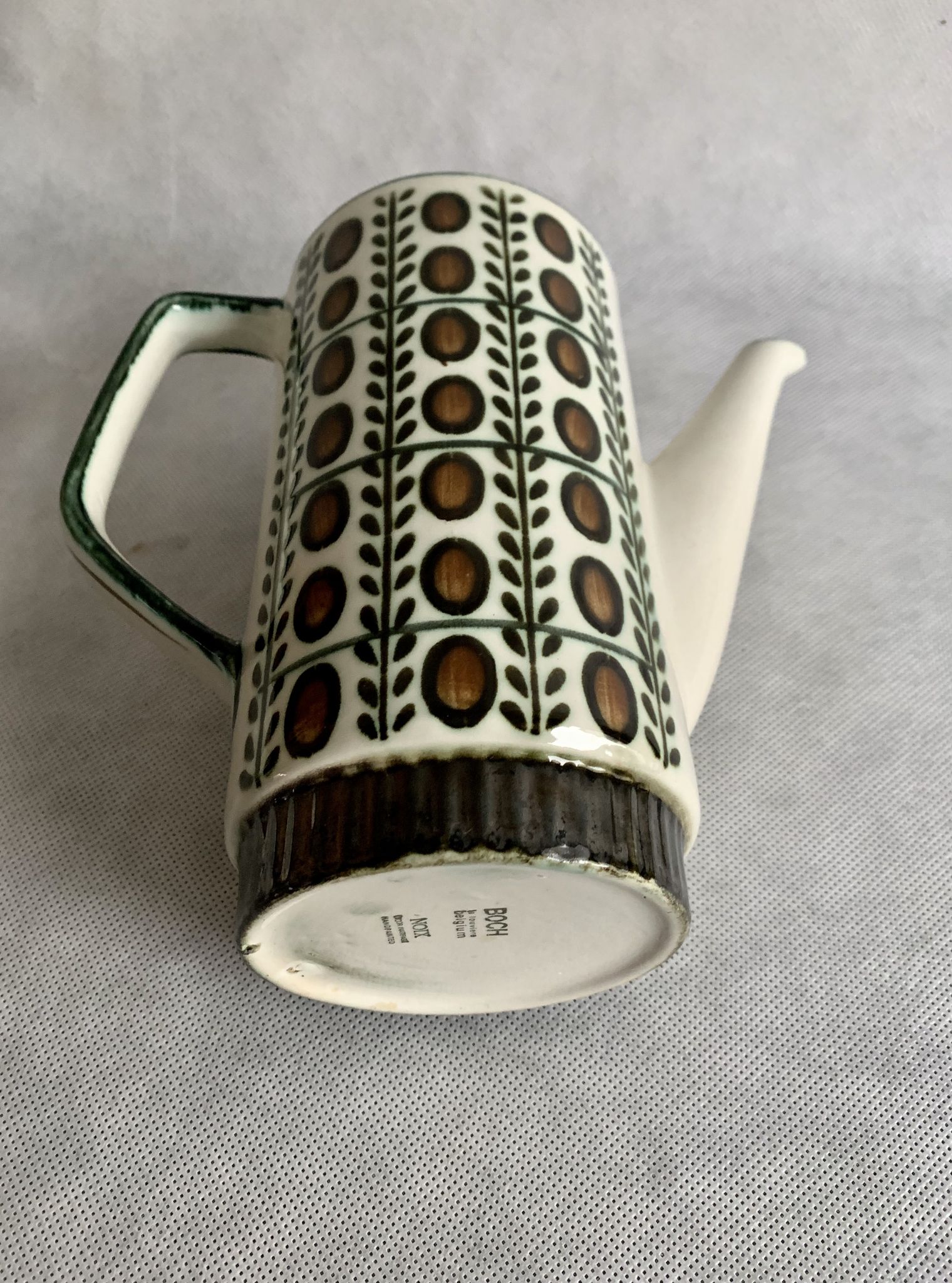 Pottery teapot Boch Rambouillet Noix, 1960s