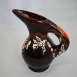 Pitcher Vallauris tone orange and chocolate