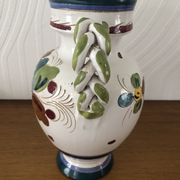 Italian majolica ceramic pitcher / jug signed