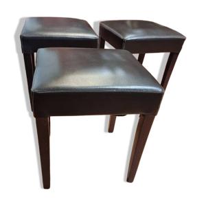Tabouret carré cuir