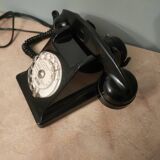 Black bakelite telephone, 1950s