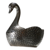 Silver metal swan