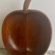 Fruit bowl, apple-shaped salad bowl in teak