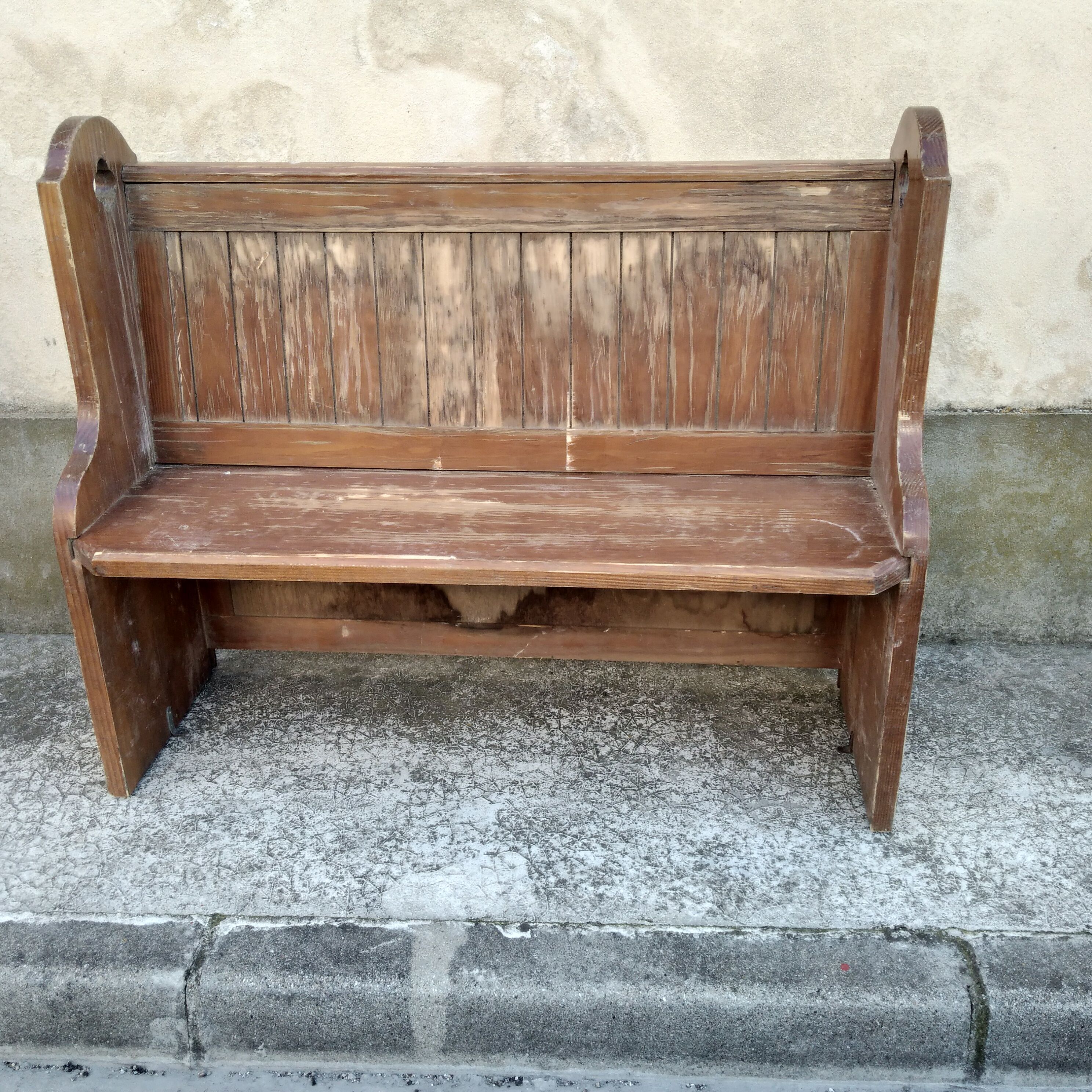 Vintage church bench