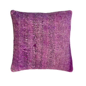 Housse de coussin nouée à la main turque vintage, 45 x 45 cm