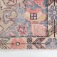 Tapis rustique vintage rouge pâle et beige 4x7, 129x217 cm