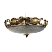 Bronze and Glass Chandelier 19th