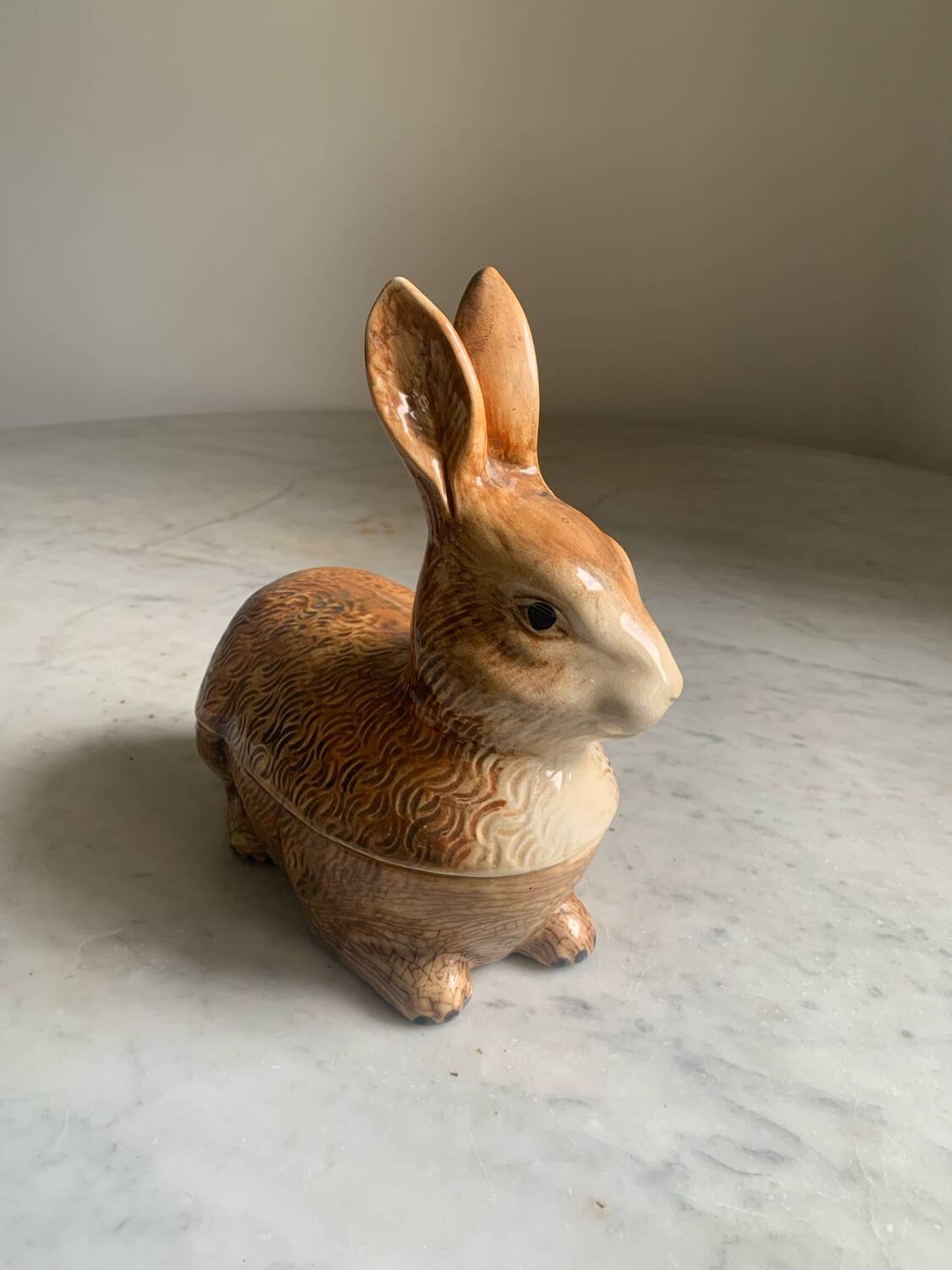Ceramic rabbit terrine