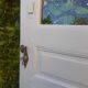 Old oak entrance door with glass H209xL116cm 18th century multi-point lock