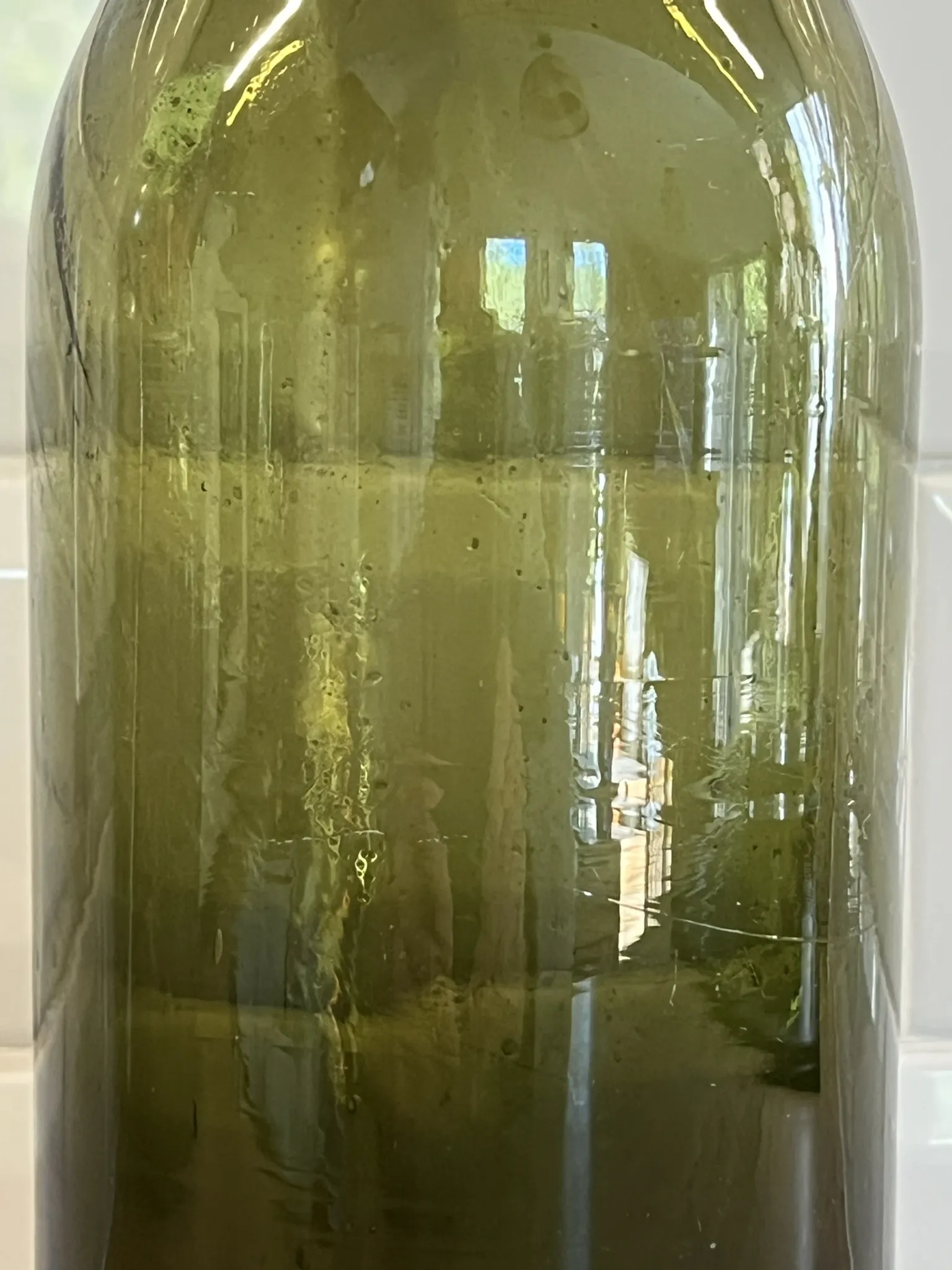 Glass vase bottle