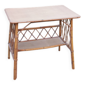 1950s rattan console table