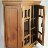 20th century solid walnut display case