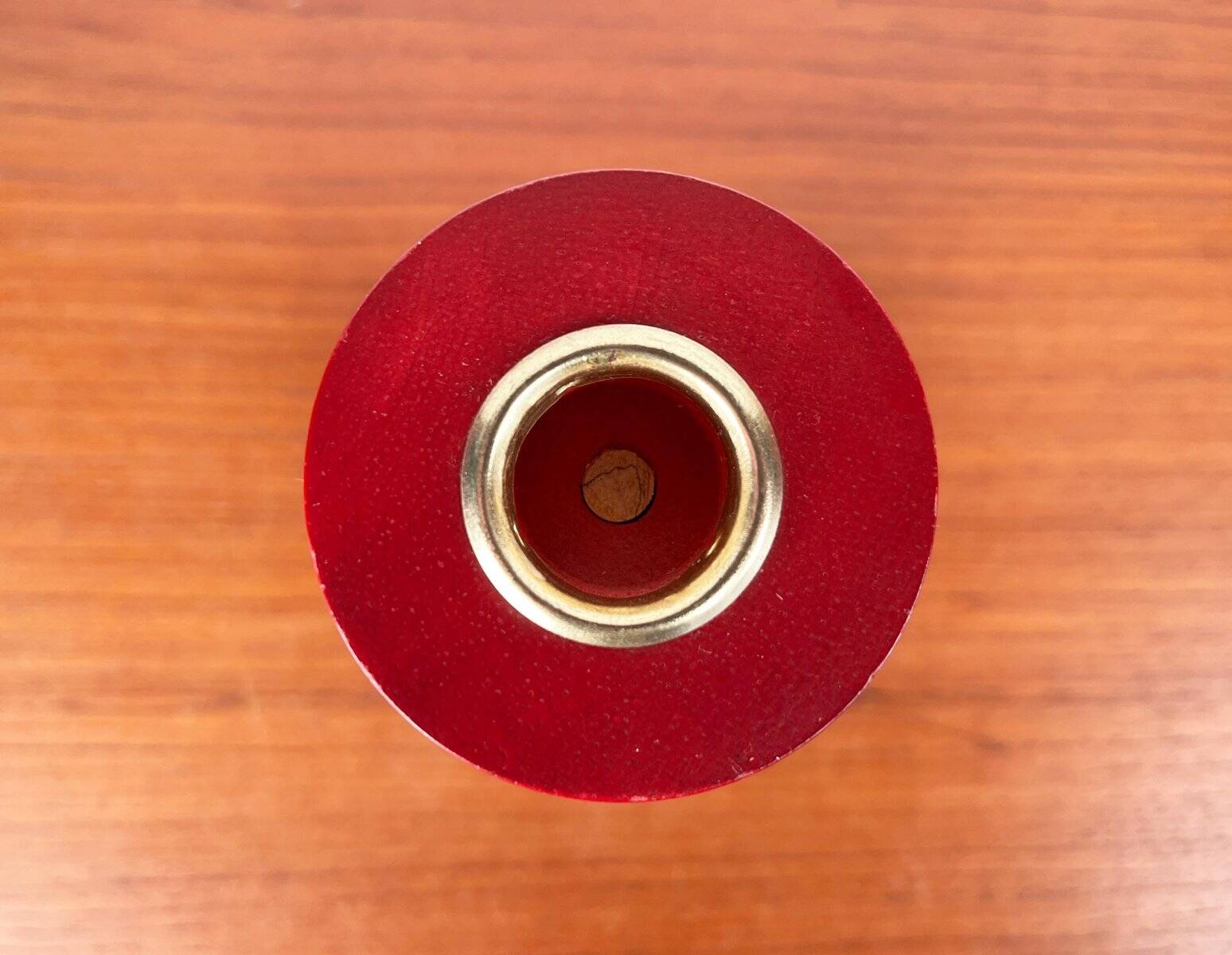 Vintage postmodern wooden candlestick, 1970s