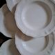 Set of 9 Sarguemines ivory soup plates