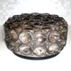 Round iron-ring glass ceiling lamp by Limburg Glashütte 1960s Germany