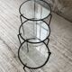 50s metal and glass nesting coffee tables