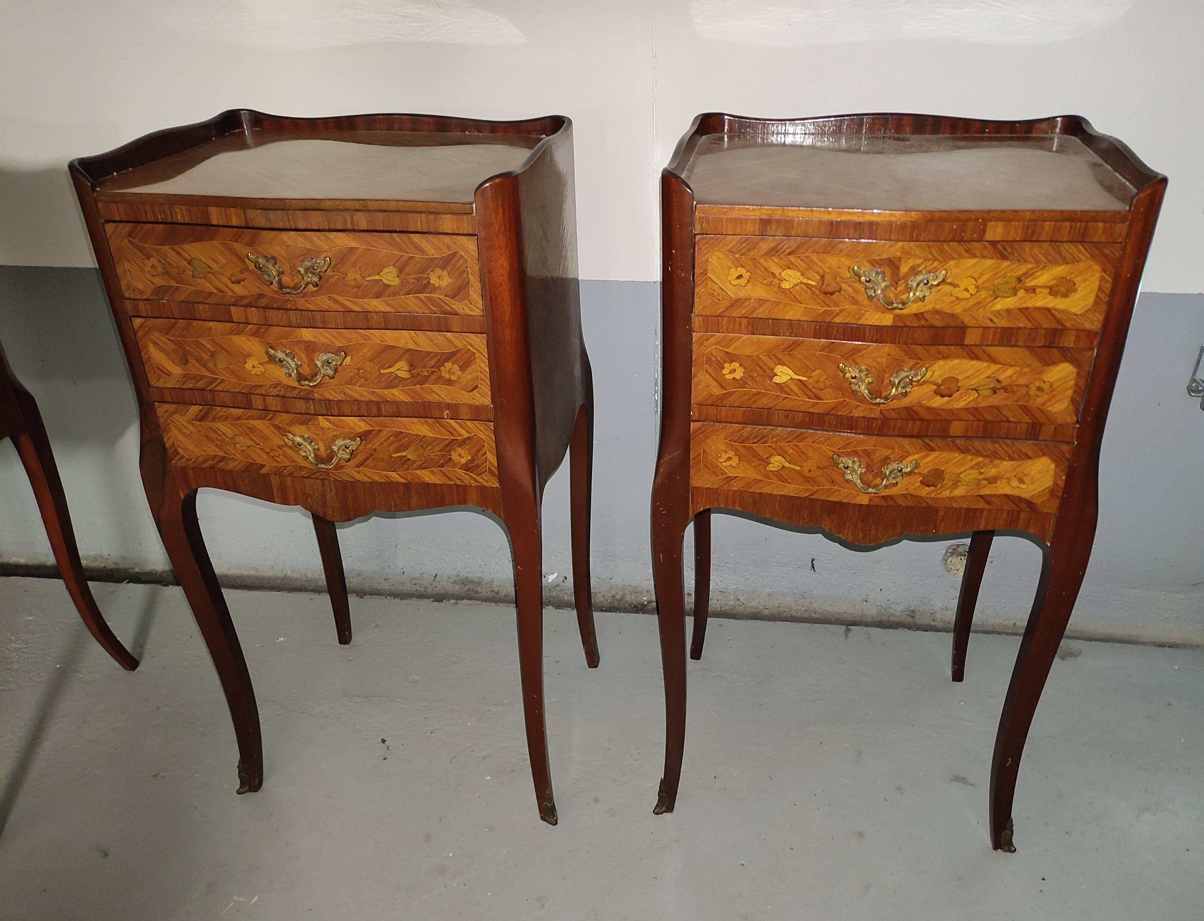 Pair of Louis XV style bedside tables