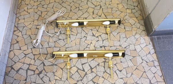Paire d'appliques vintage pour tableaux