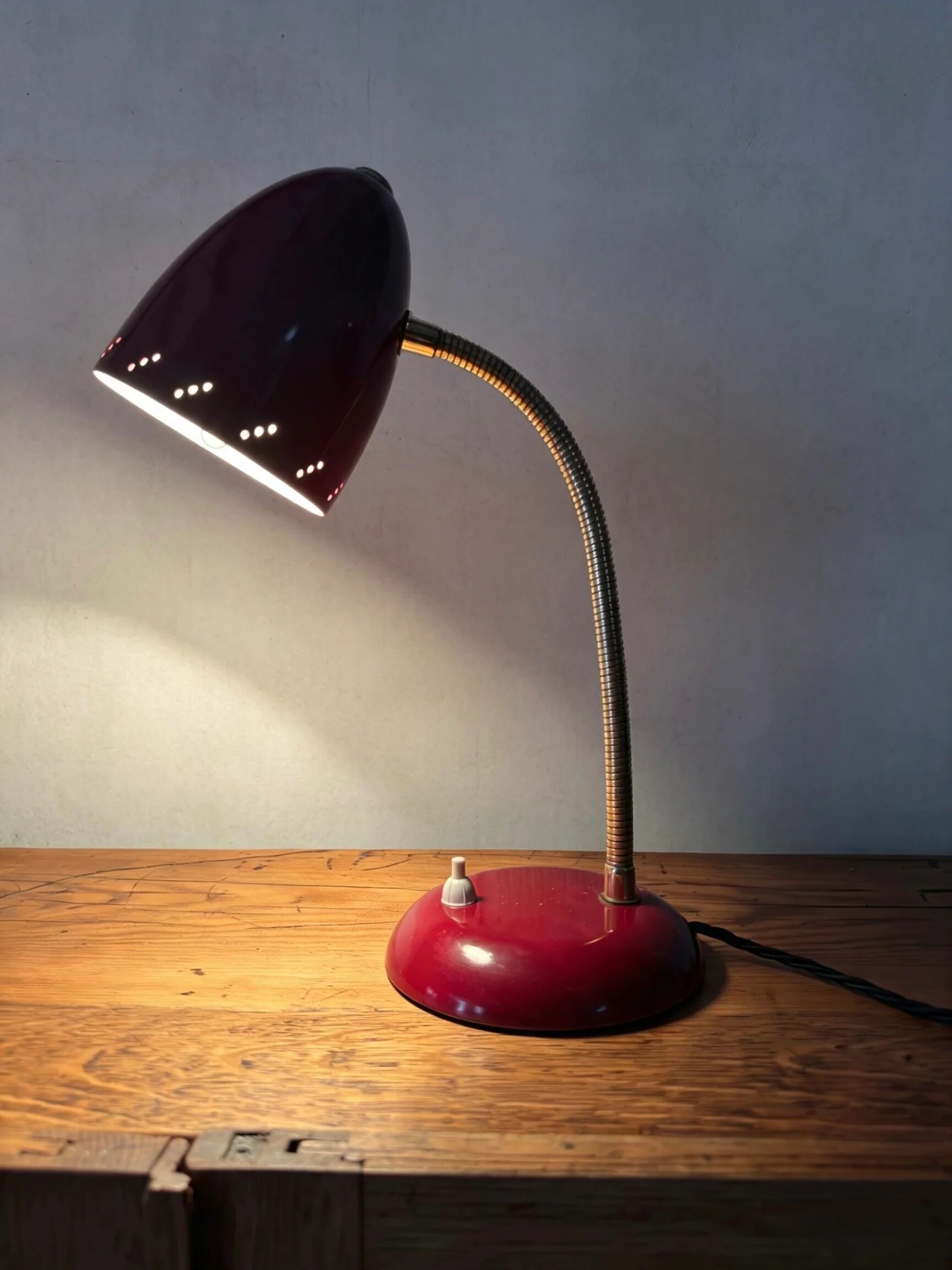 1960s Dutch gooseneck table lamp