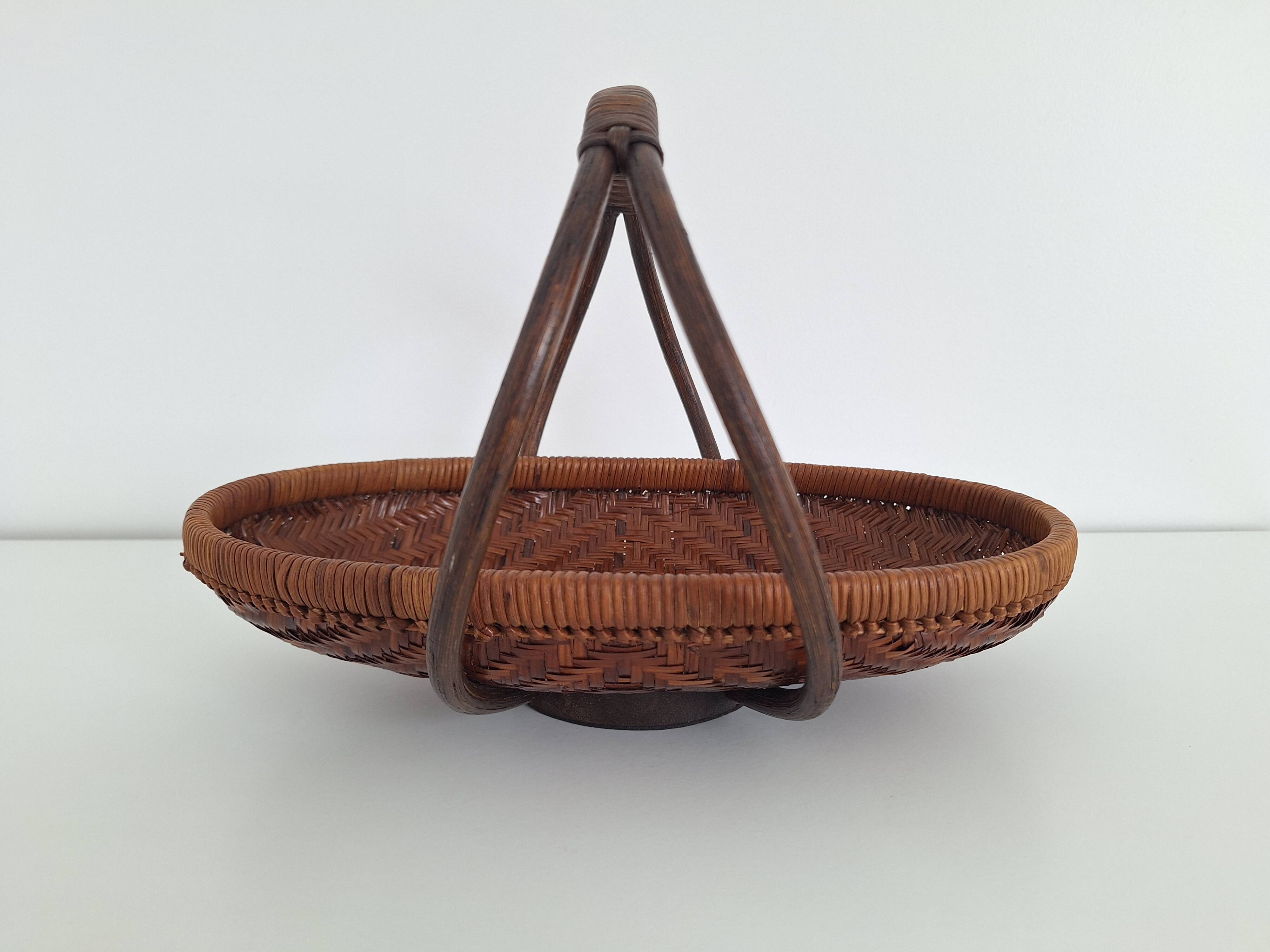 Vintage bamboo basket