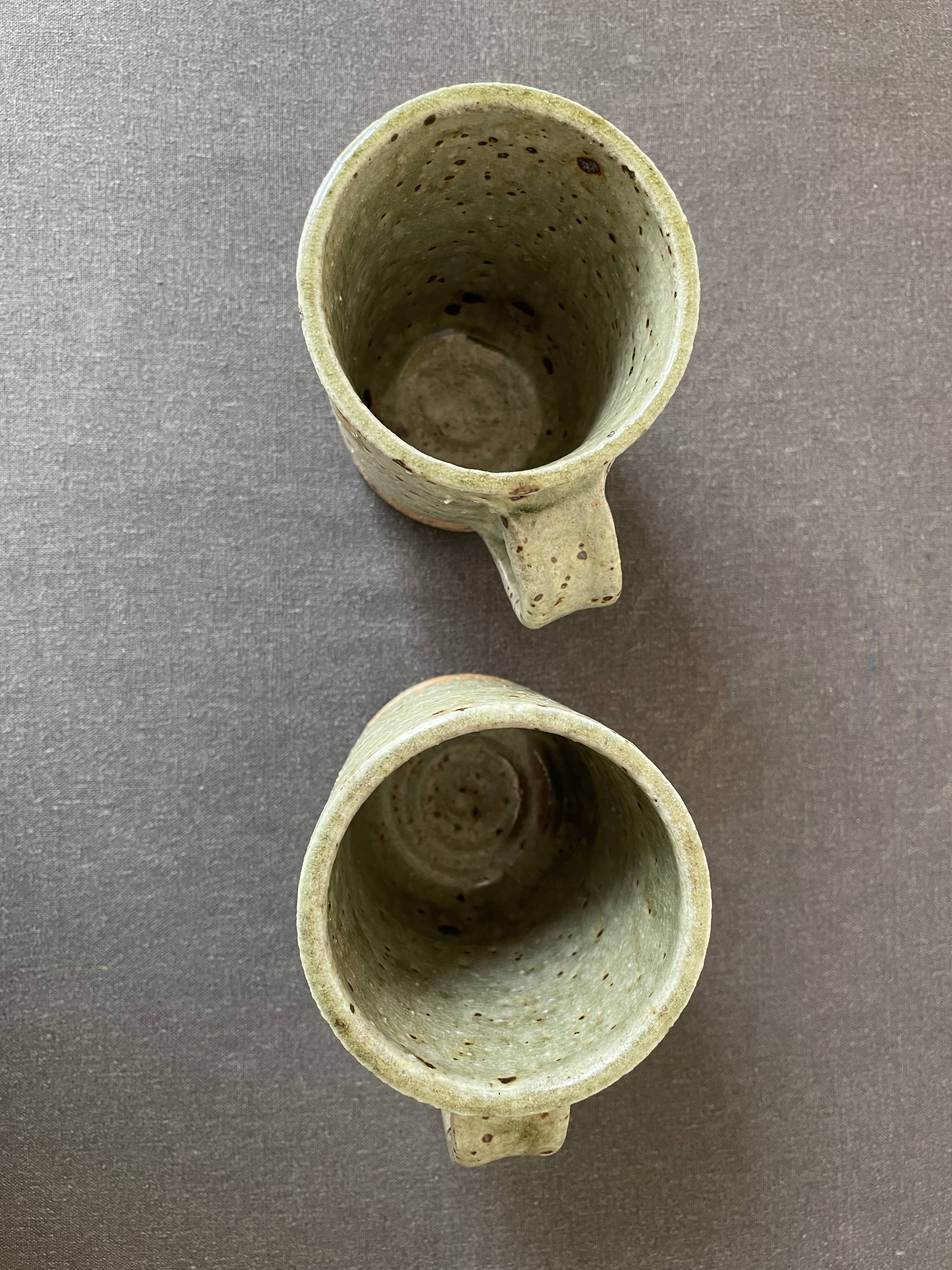 Pyrite stoneware mugs