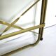 Chaise pliante en velours et métal doré